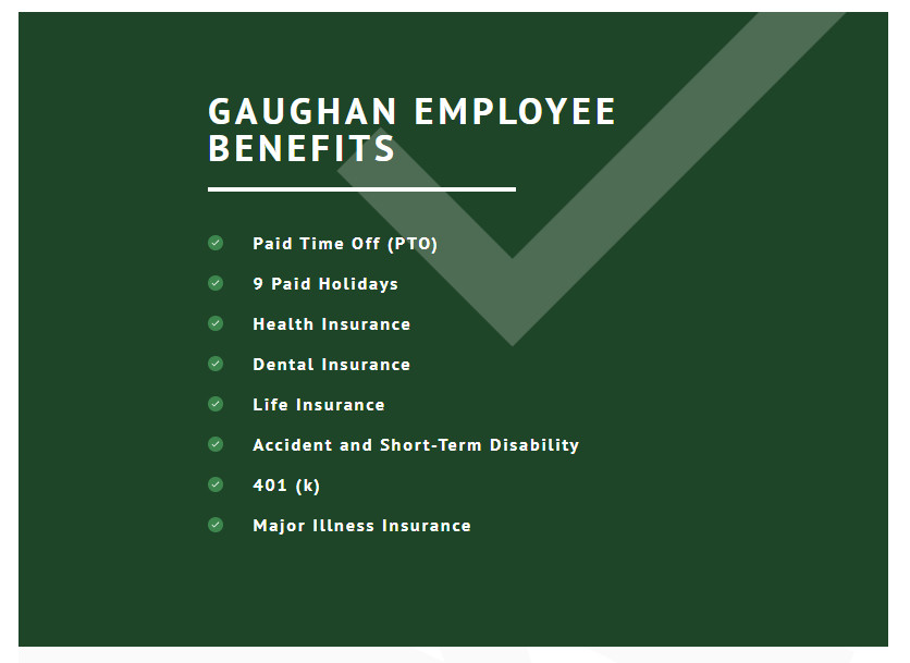 Gaughan Companies Career Benefits